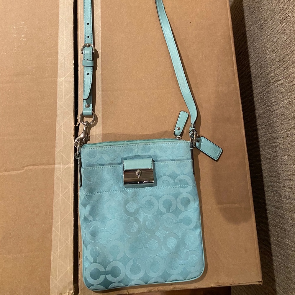 TEAL COACH SATCHEL